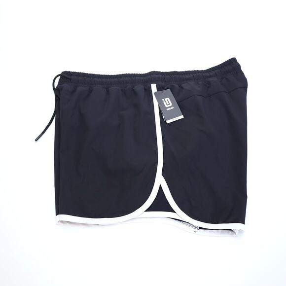 Ideology Plus Size Womens Running Shorts - Womens 1X - Deep Black / White - NWT - Picture 3 of 5